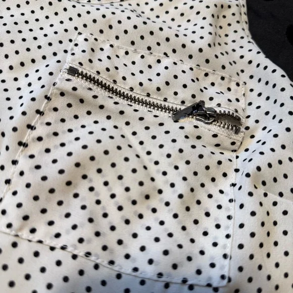 Maurices Black & White Polkadot Dressy Tank - Picture 3 of 5